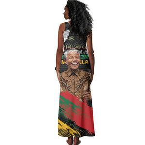 Nelson Mandela Day Tank Maxi Dress Pan African Flag - African Pride