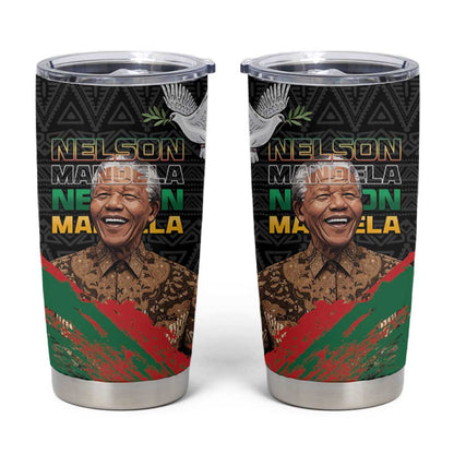 Nelson Mandela Day Tumbler Cup Pan African Flag LT15