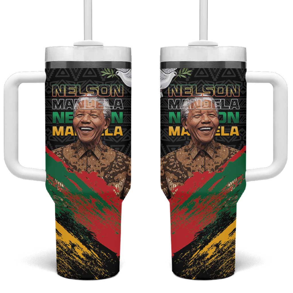 Nelson Mandela Day Tumbler With Handle Pan African Flag LT15