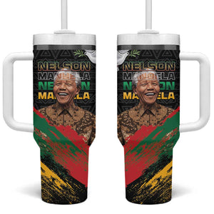 Nelson Mandela Day Tumbler With Handle Pan African Flag LT15