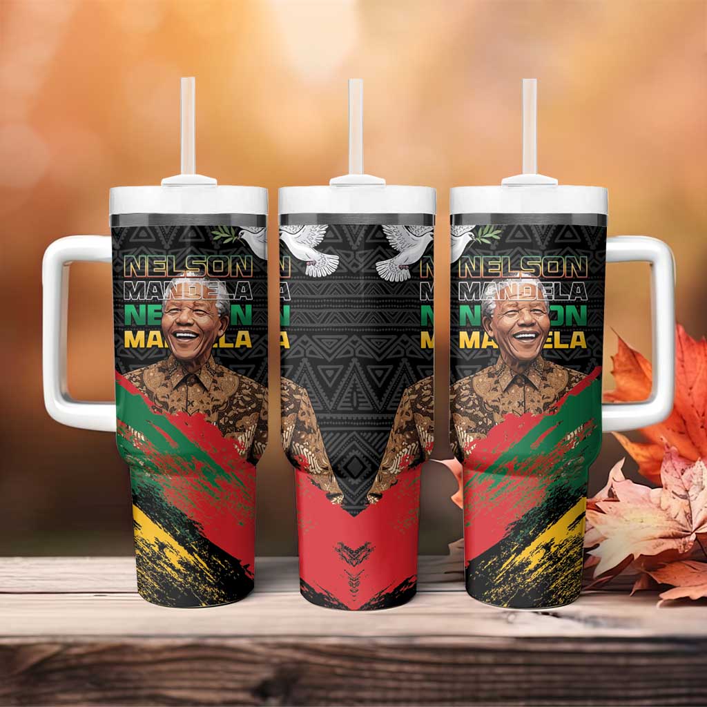 Nelson Mandela Day Tumbler With Handle Pan African Flag LT15