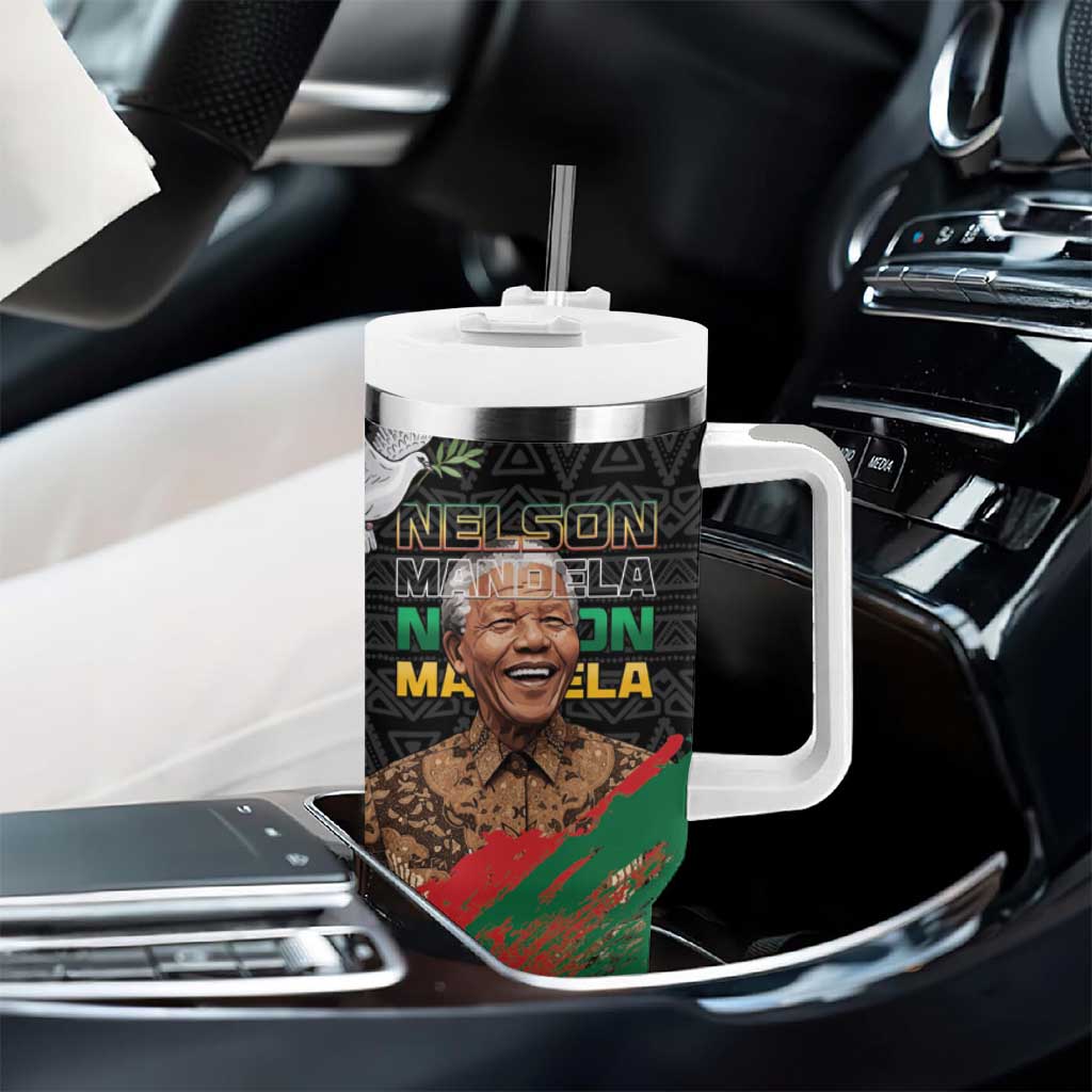 Nelson Mandela Day Tumbler With Handle Pan African Flag LT15