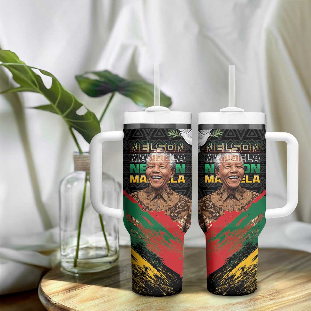 Nelson Mandela Day Tumbler With Handle Pan African Flag LT15
