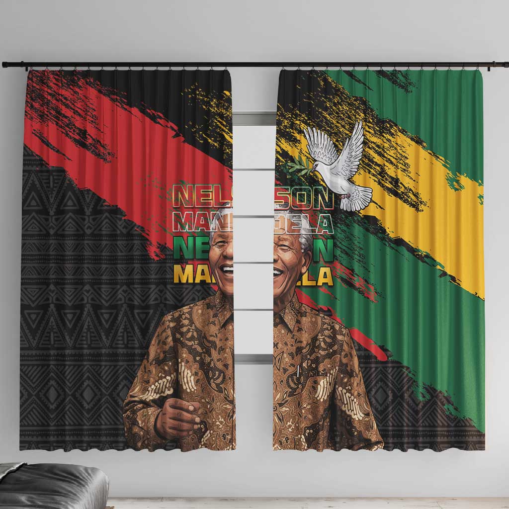 Nelson Mandela Day Window Curtain Pan African Flag - African Pride