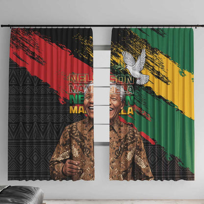 Nelson Mandela Day Window Curtain Pan African Flag - African Pride