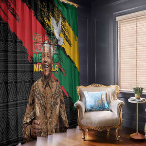 Nelson Mandela Day Window Curtain Pan African Flag - African Pride
