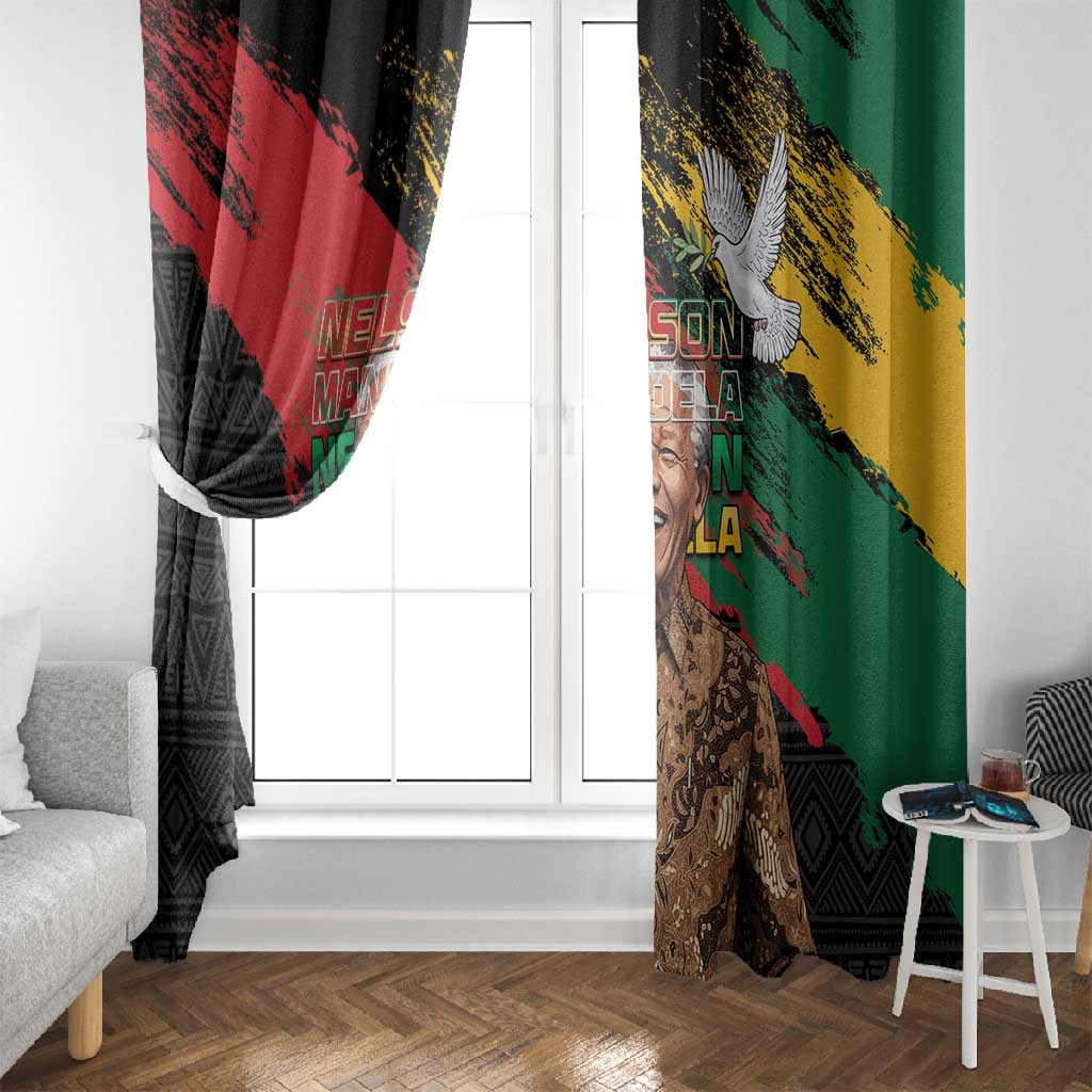 Nelson Mandela Day Window Curtain Pan African Flag - African Pride