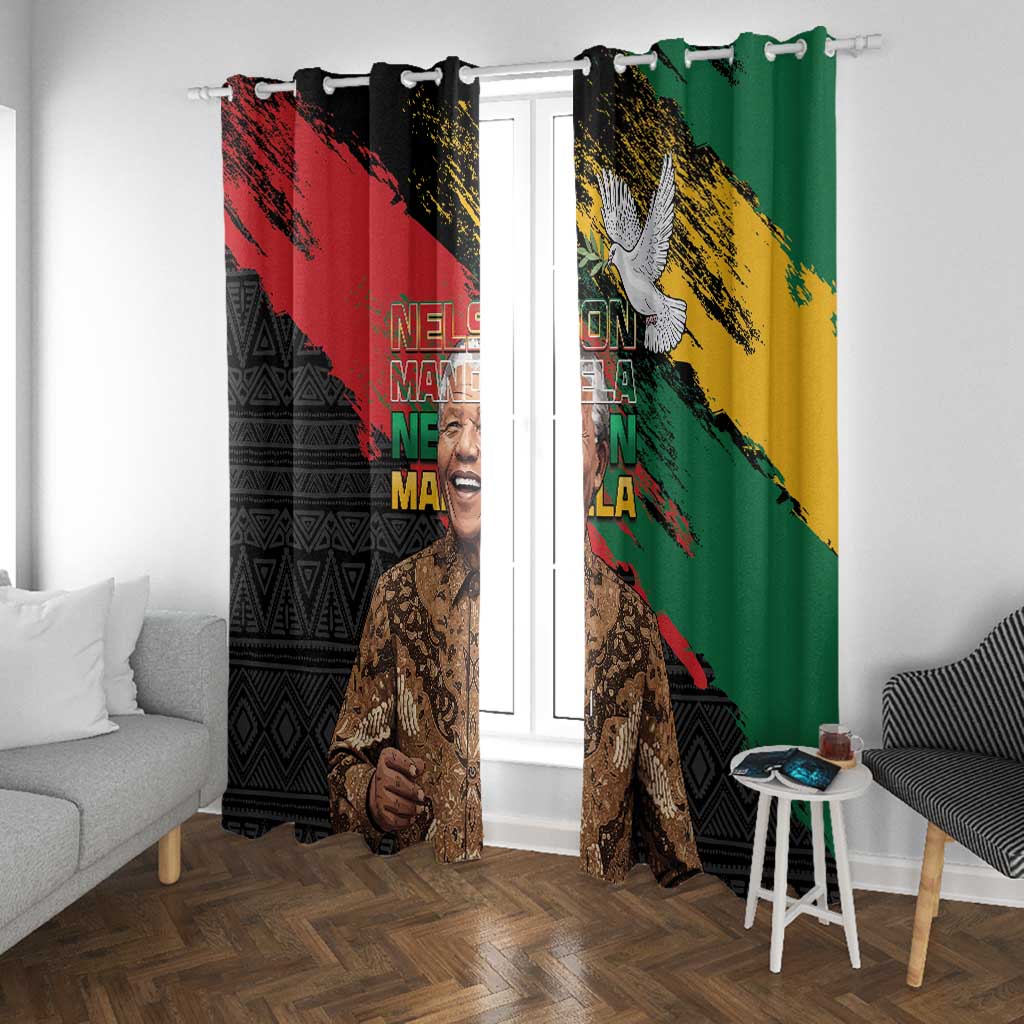Nelson Mandela Day Window Curtain Pan African Flag - African Pride