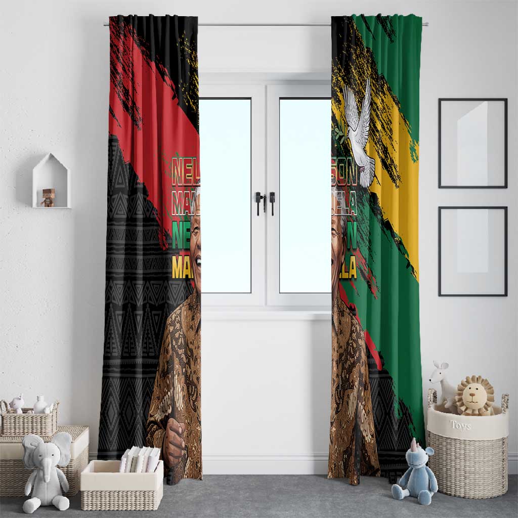 Nelson Mandela Day Window Curtain Pan African Flag - African Pride