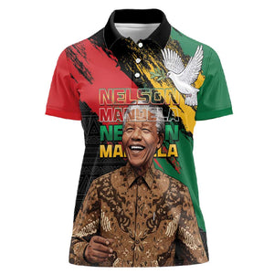 Nelson Mandela Day Women Polo Shirt Pan African Flag - African Pride