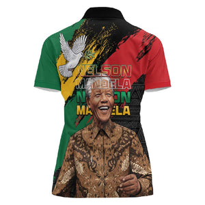 Nelson Mandela Day Women Polo Shirt Pan African Flag - African Pride
