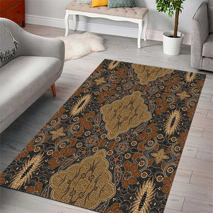 Madiba Nelson Mandela Batik Area Rug Earthy Brown Indonesia Heritage - African Pride