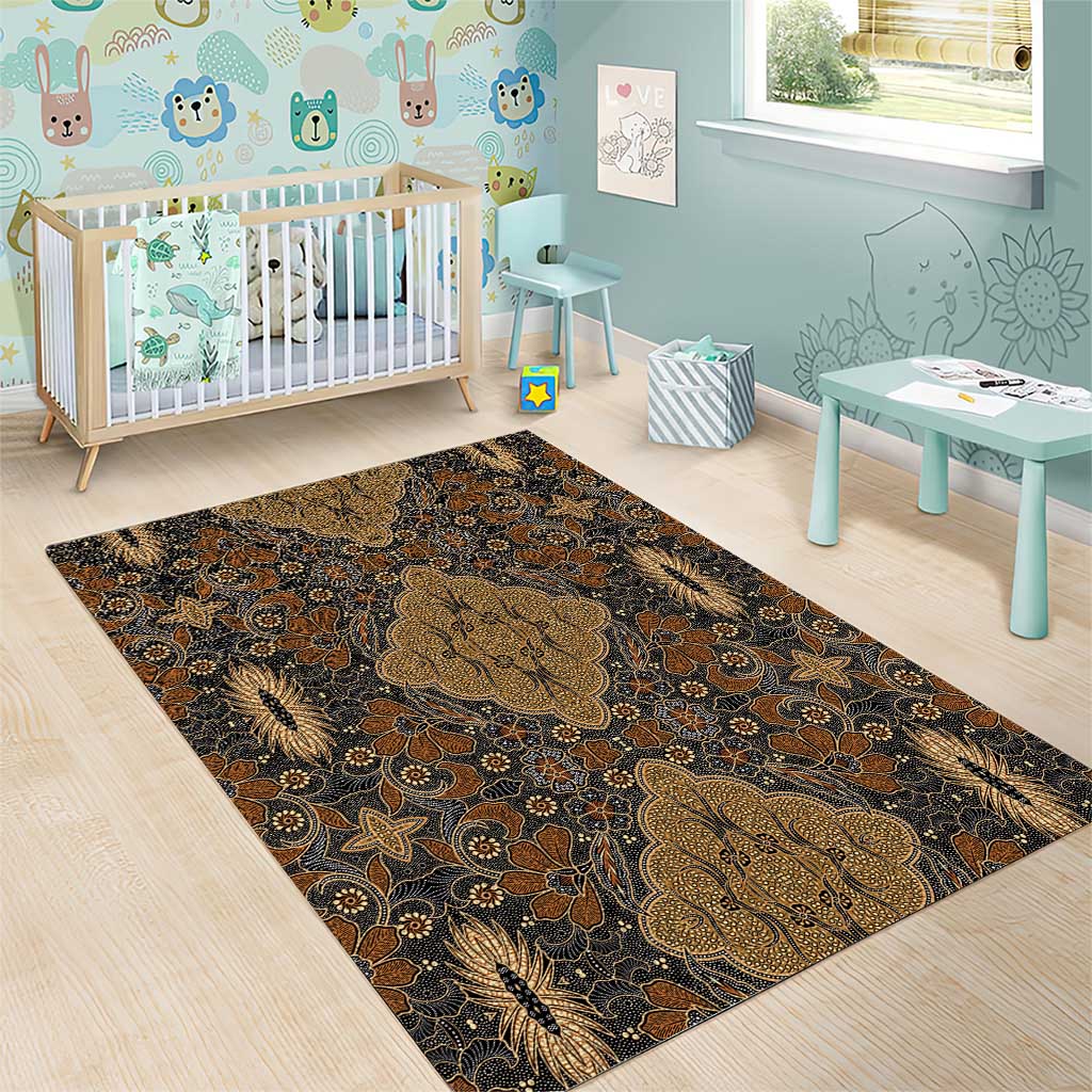 Madiba Nelson Mandela Batik Area Rug Earthy Brown Indonesia Heritage - African Pride