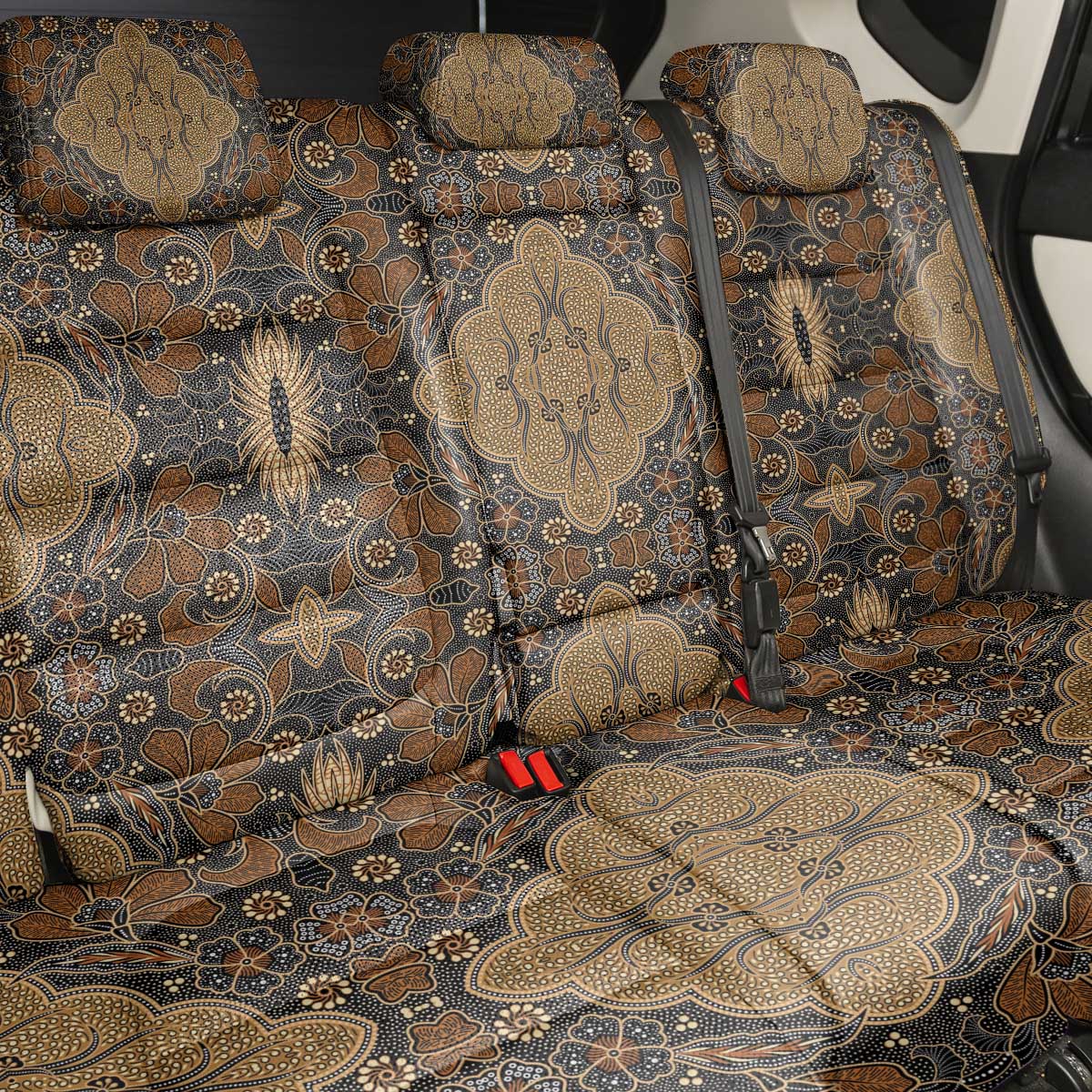 Madiba Nelson Mandela Batik Back Car Seat Cover Earthy Brown Indonesia Heritage - African Pride
