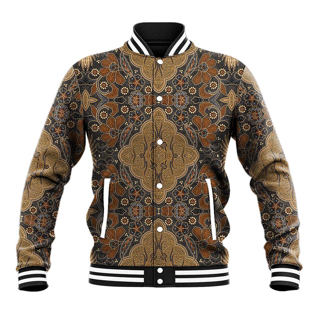 Madiba Nelson Mandela Batik Baseball Jacket Earthy Brown Indonesia Heritage - African Pride