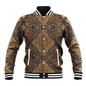 Madiba Nelson Mandela Batik Baseball Jacket Earthy Brown Indonesia Heritage - African Pride