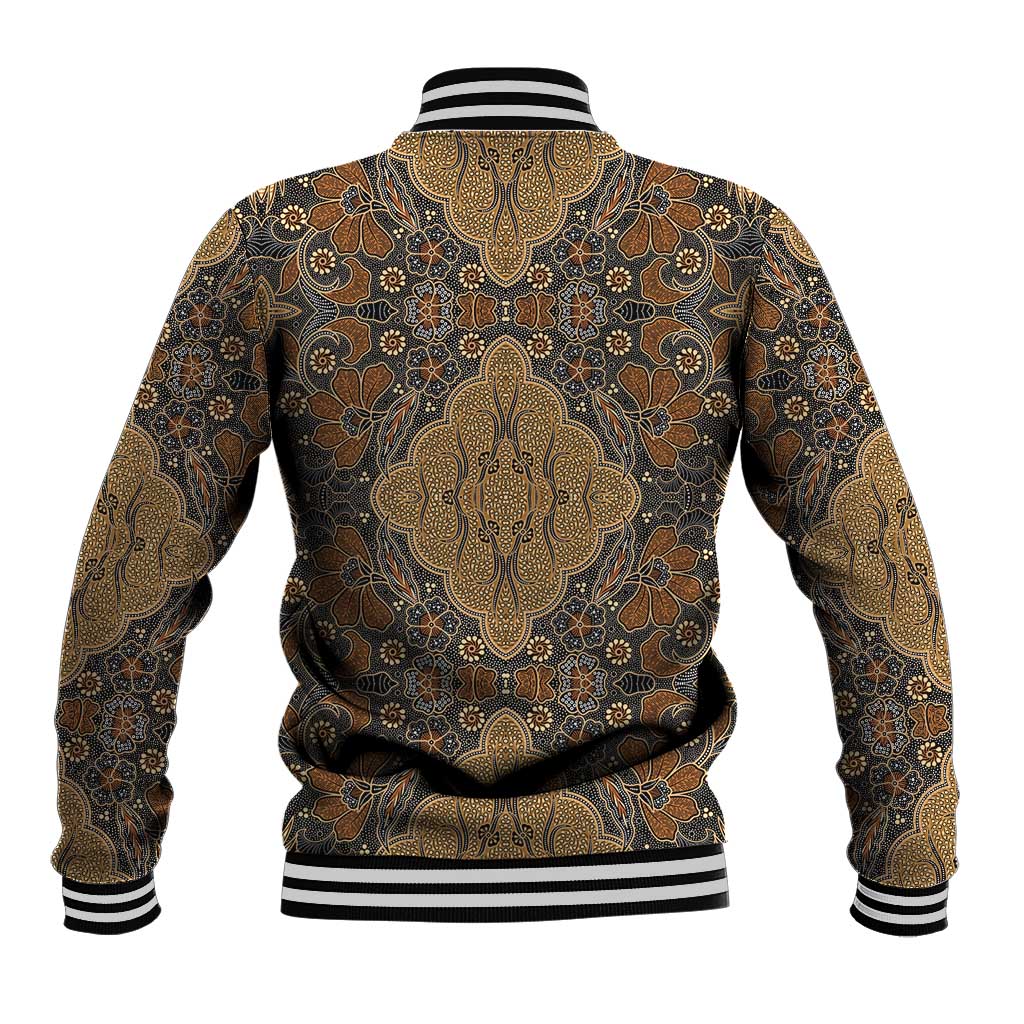 Madiba Nelson Mandela Batik Baseball Jacket Earthy Brown Indonesia Heritage - African Pride