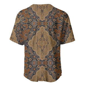Madiba Nelson Mandela Batik Baseball Jersey Earthy Brown Indonesia Heritage - African Pride