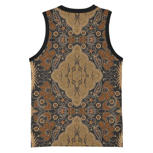 Madiba Nelson Mandela Batik Basketball Jersey Earthy Brown Indonesia Heritage - African Pride