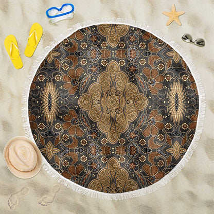 Madiba Nelson Mandela Batik Beach Blanket Earthy Brown Indonesia Heritage - African Pride
