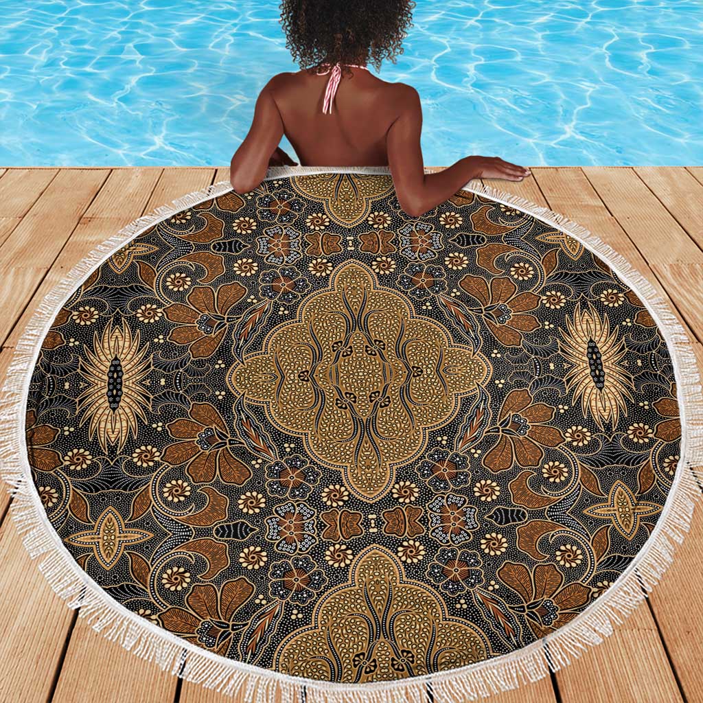 Madiba Nelson Mandela Batik Beach Blanket Earthy Brown Indonesia Heritage - African Pride