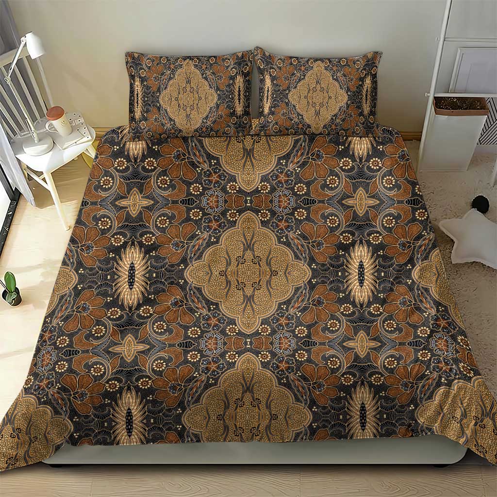 Madiba Nelson Mandela Batik Bedding Set Earthy Brown Indonesia Heritage - African Pride