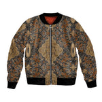 Madiba Nelson Mandela Batik Bomber Jacket Earthy Brown Indonesia Heritage - African Pride