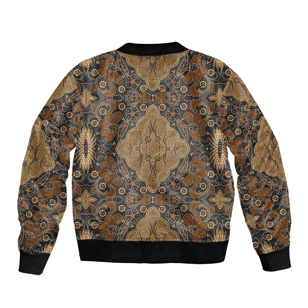 Madiba Nelson Mandela Batik Bomber Jacket Earthy Brown Indonesia Heritage - African Pride