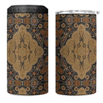 Madiba Nelson Mandela Batik 4 in 1 Can Cooler Tumbler Earthy Brown Indonesia Heritage LT15