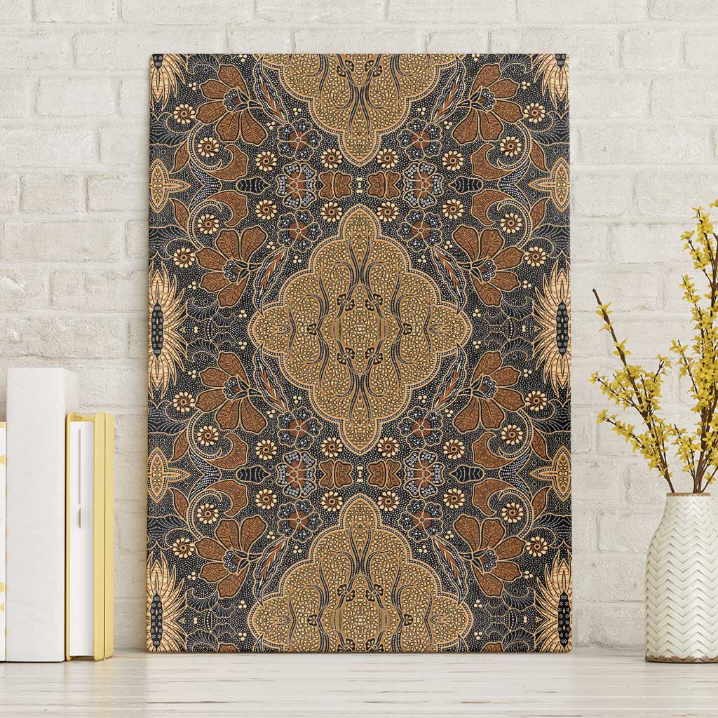 Madiba Nelson Mandela Batik Canvas Wall Art Earthy Brown Indonesia Heritage - African Pride