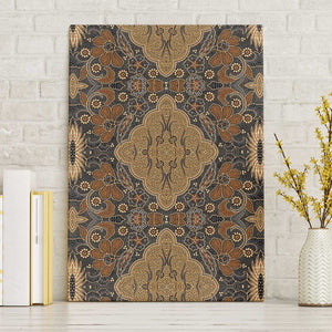 Madiba Nelson Mandela Batik Canvas Wall Art Earthy Brown Indonesia Heritage - African Pride