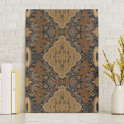 Madiba Nelson Mandela Batik Canvas Wall Art Earthy Brown Indonesia Heritage - African Pride