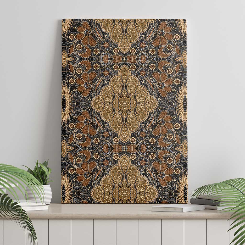 Madiba Nelson Mandela Batik Canvas Wall Art Earthy Brown Indonesia Heritage - African Pride