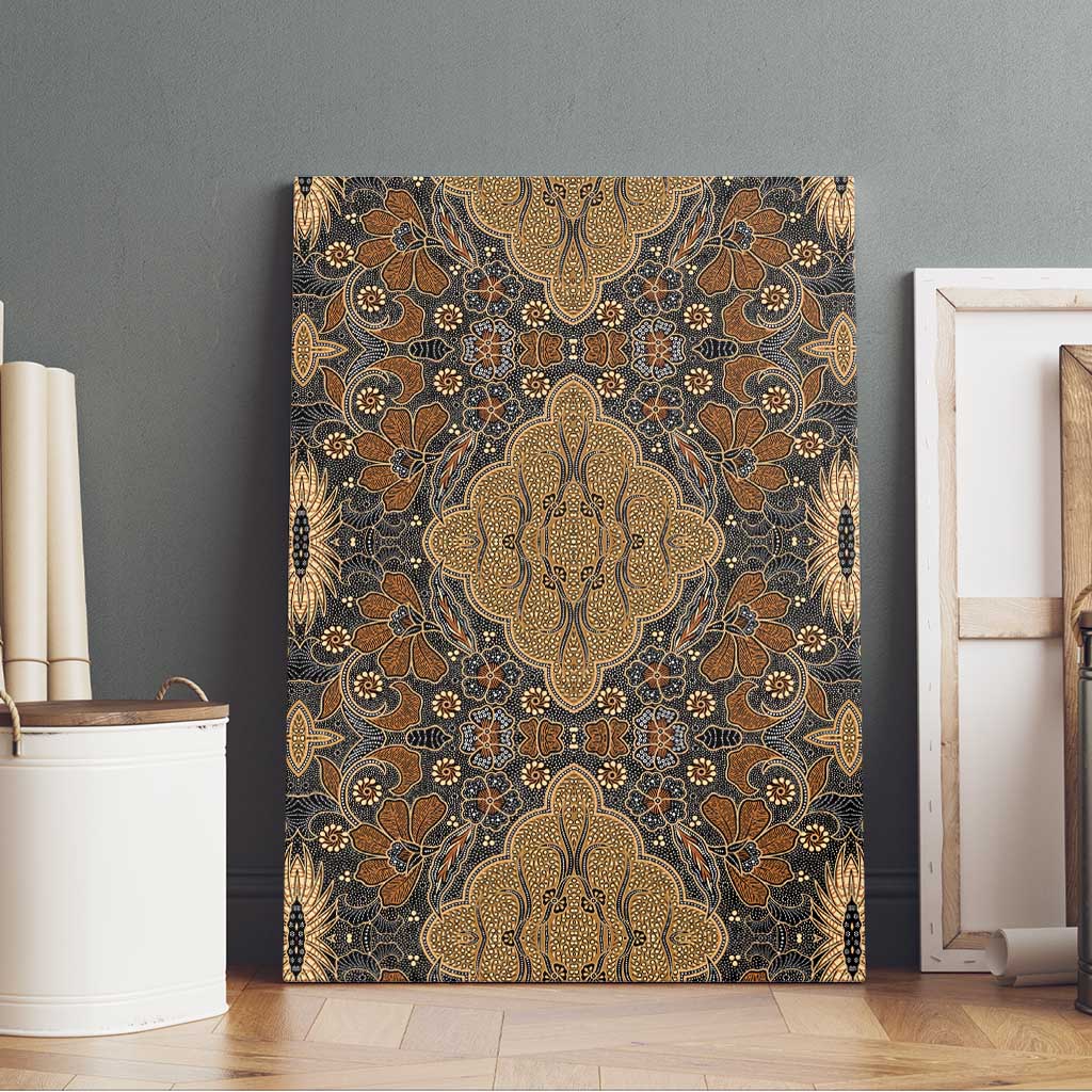 Madiba Nelson Mandela Batik Canvas Wall Art Earthy Brown Indonesia Heritage - African Pride
