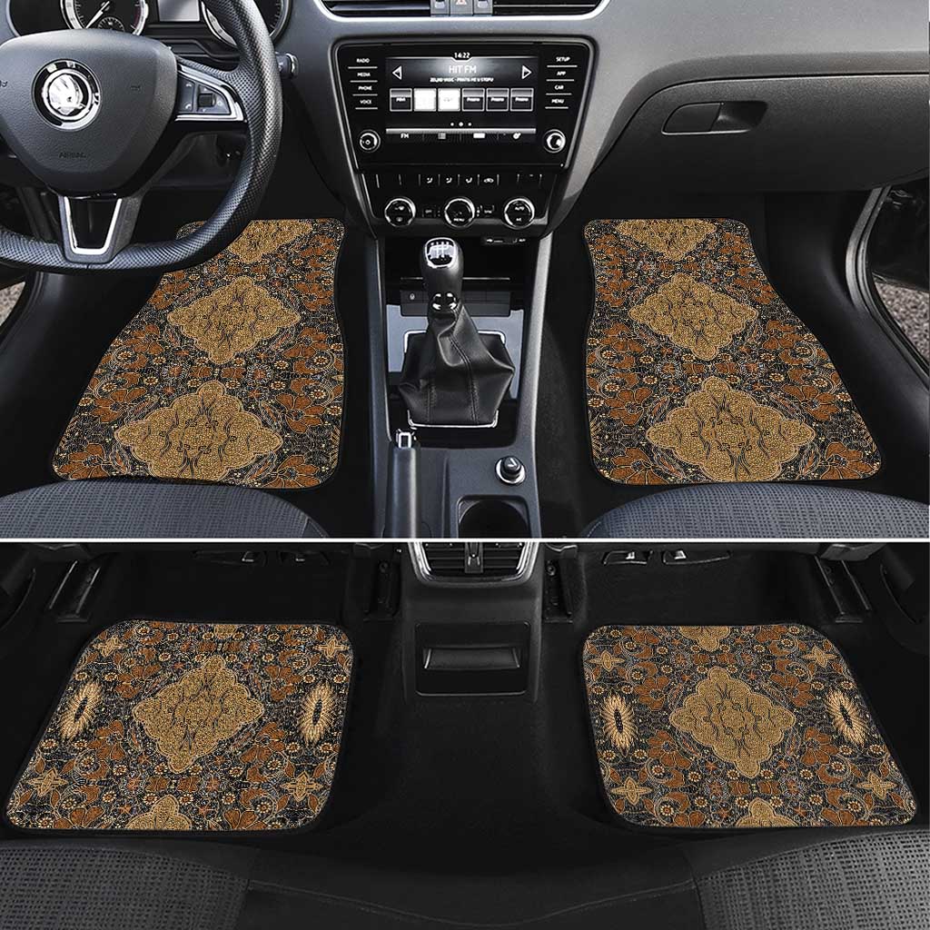 Madiba Nelson Mandela Batik Car Mats Earthy Brown Indonesia Heritage - African Pride