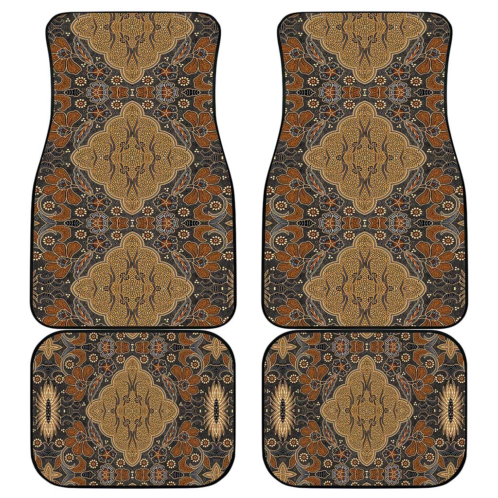 Madiba Nelson Mandela Batik Car Mats Earthy Brown Indonesia Heritage - African Pride