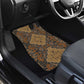 Madiba Nelson Mandela Batik Car Mats Earthy Brown Indonesia Heritage - African Pride