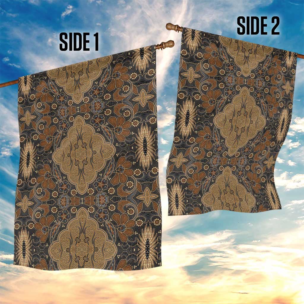 Madiba Nelson Mandela Batik Garden Flag Earthy Brown Indonesia Heritage - African Pride