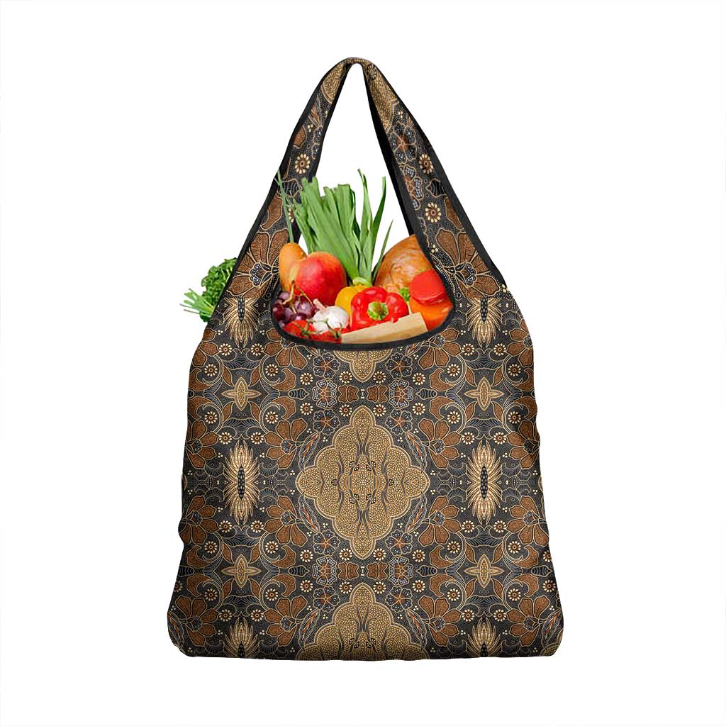 Madiba Nelson Mandela Batik Grocery Bag Earthy Brown Indonesia Heritage - African Pride