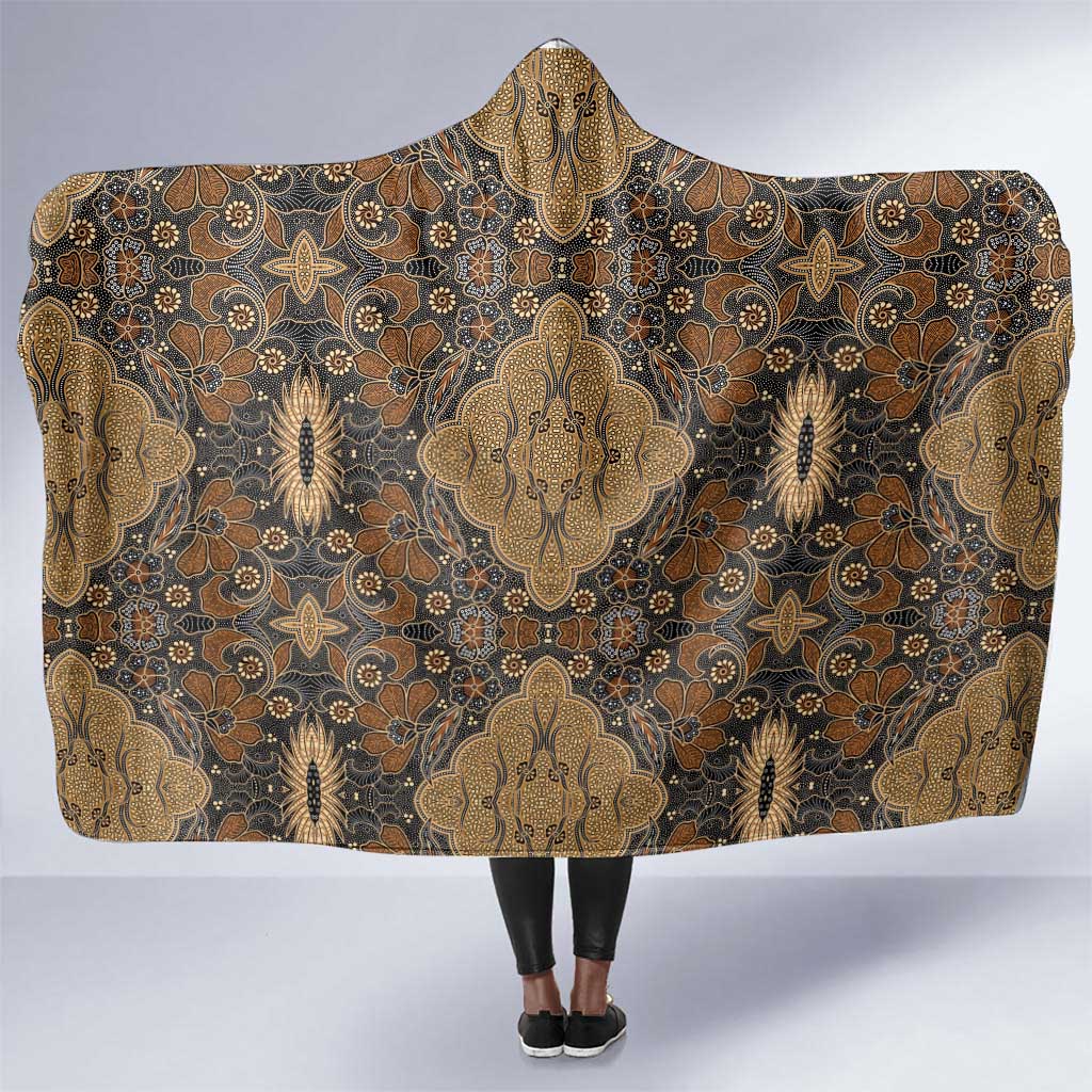 Madiba Nelson Mandela Batik Hooded Blanket Earthy Brown Indonesia Heritage - African Pride