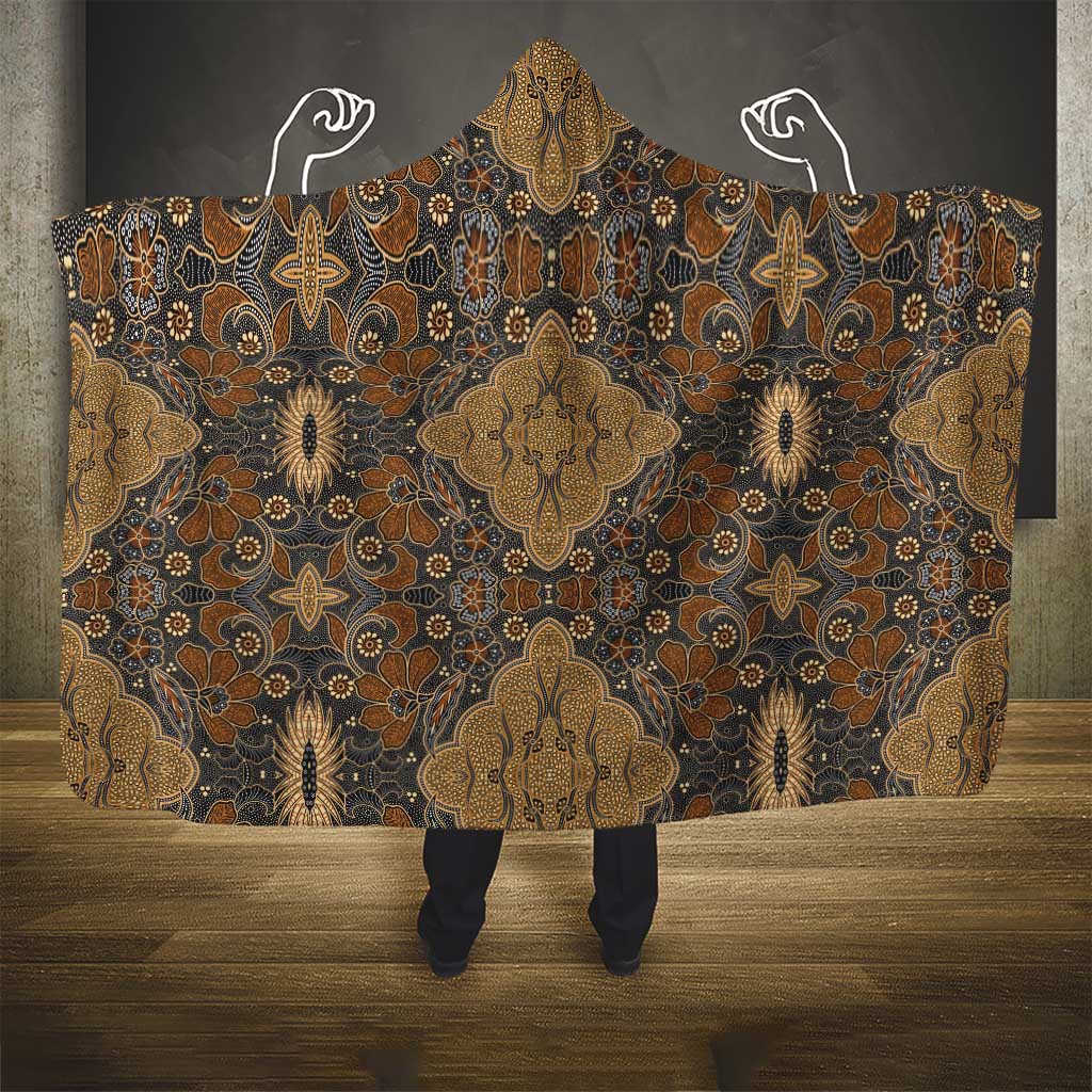 Madiba Nelson Mandela Batik Hooded Blanket Earthy Brown Indonesia Heritage - African Pride