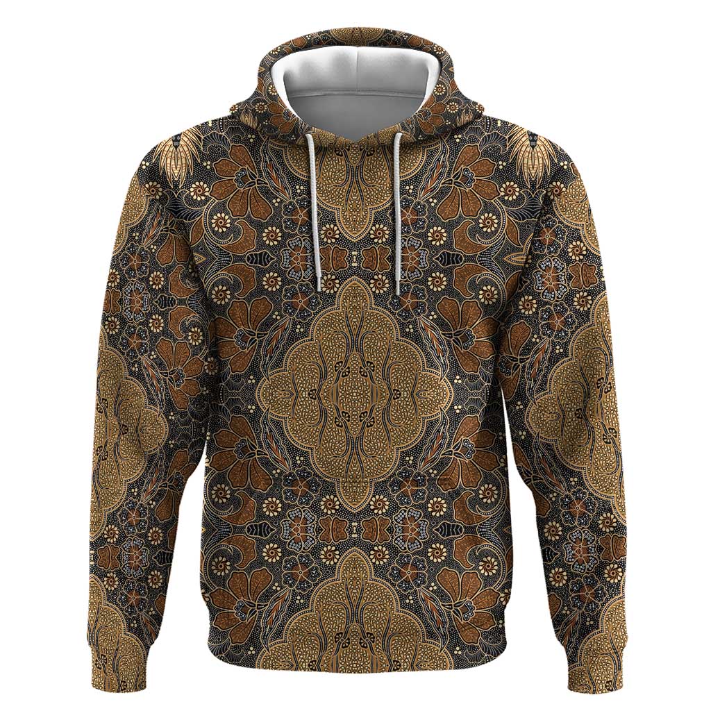 Madiba Nelson Mandela Batik Hoodie Earthy Brown Indonesia Heritage - African Pride