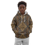 Madiba Nelson Mandela Batik Kid Hoodie Earthy Brown Indonesia Heritage - African Pride