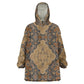 Madiba Nelson Mandela Batik Kid Wearable Blanket Hoodie Earthy Brown Indonesia Heritage - African Pride