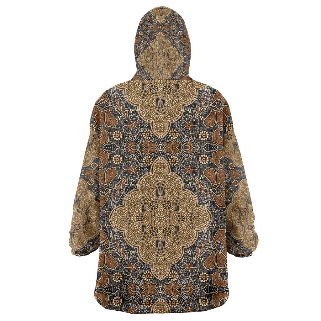 Madiba Nelson Mandela Batik Kid Wearable Blanket Hoodie Earthy Brown Indonesia Heritage - African Pride