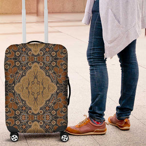 Madiba Nelson Mandela Batik Luggage Cover Earthy Brown Indonesia Heritage - African Pride