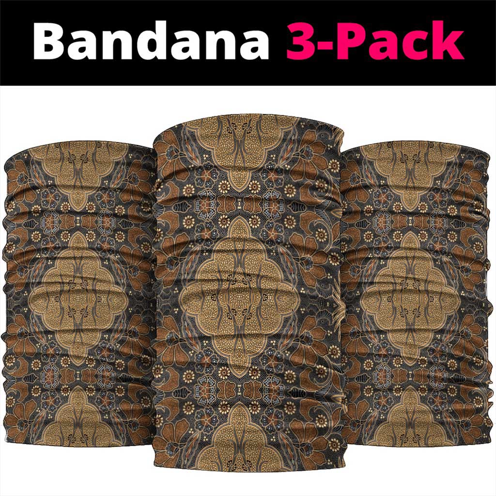 Madiba Nelson Mandela Batik Neck Gaiter Earthy Brown Indonesia Heritage - African Pride