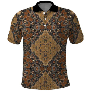 Madiba Nelson Mandela Batik Polo Shirt Earthy Brown Indonesia Heritage - African Pride