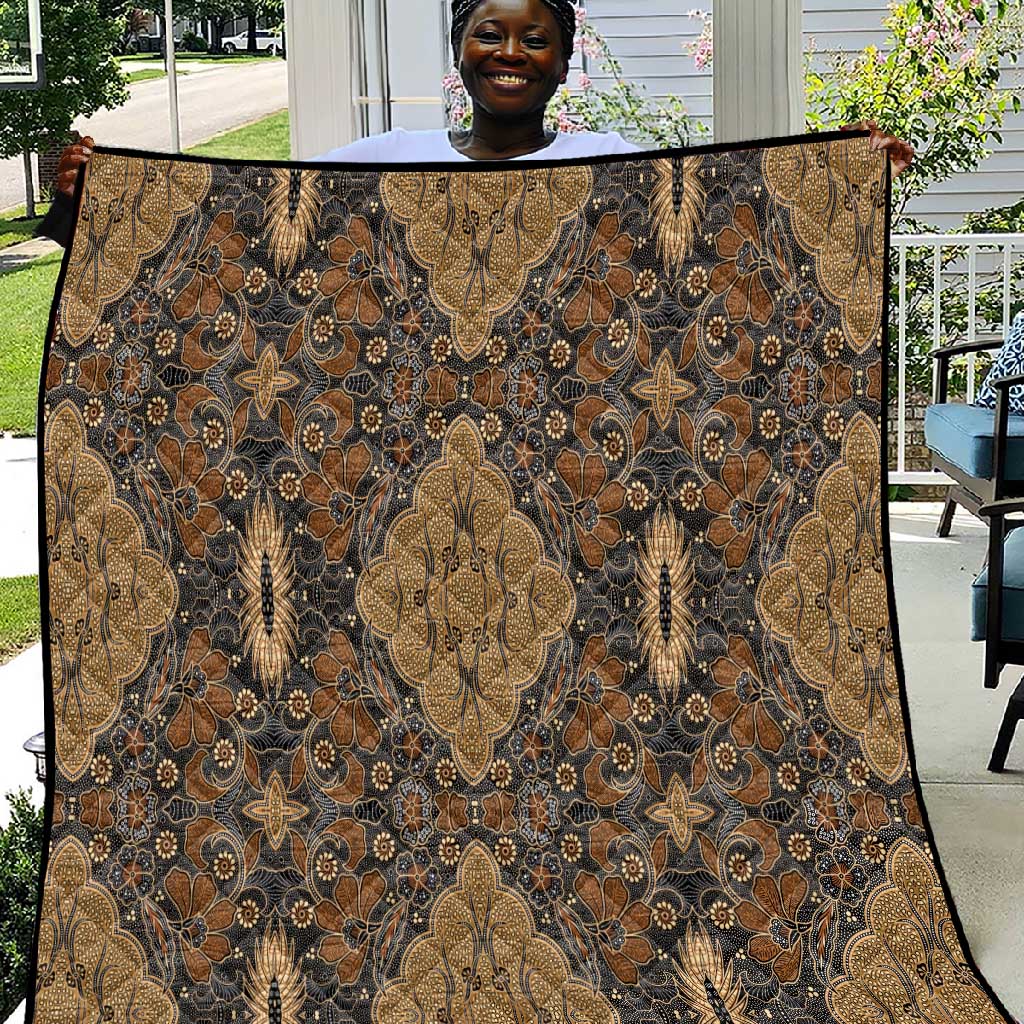 Madiba Nelson Mandela Batik Quilt Earthy Brown Indonesia Heritage - African Pride