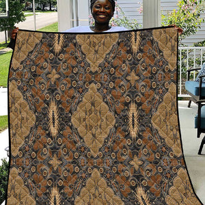 Madiba Nelson Mandela Batik Quilt Earthy Brown Indonesia Heritage - African Pride